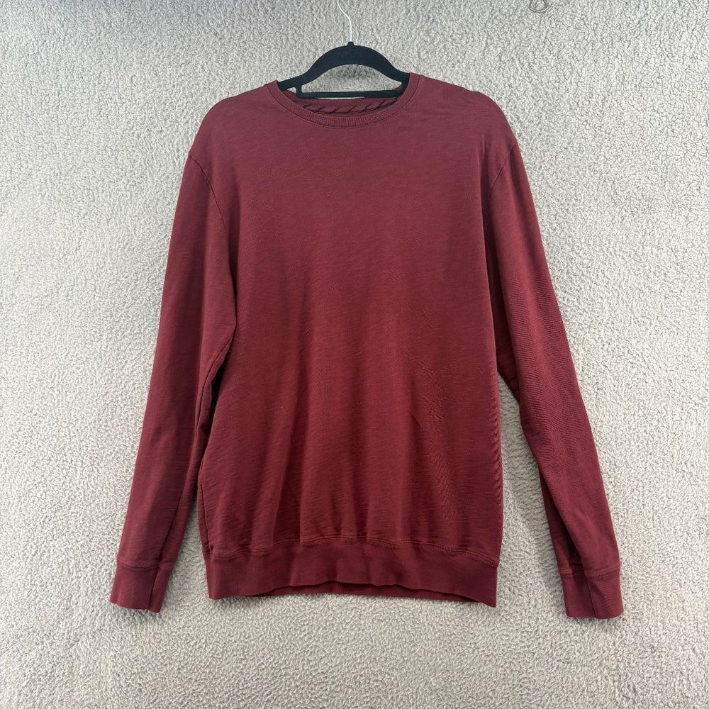 Vestige Organic Cotton Crewneck Sweatshirt Burgundy Red Size Large